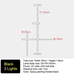 Modern Linear Geometric LED Wall Sconce for Contemporary Spaces