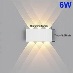 Geometric Up Down LED Wall Sconce Modern Outdoor Light Fixture