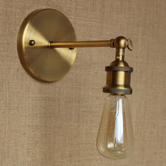 Brass Cone Shade Industrial Wall Sconce with Adjustable Arm