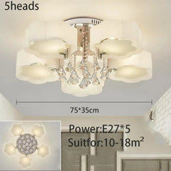 Crystal Waterfall Pendant Light with Chrome Finish