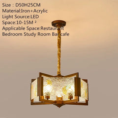 Brushed Gold Floral Pendant Light with Frosted Glass