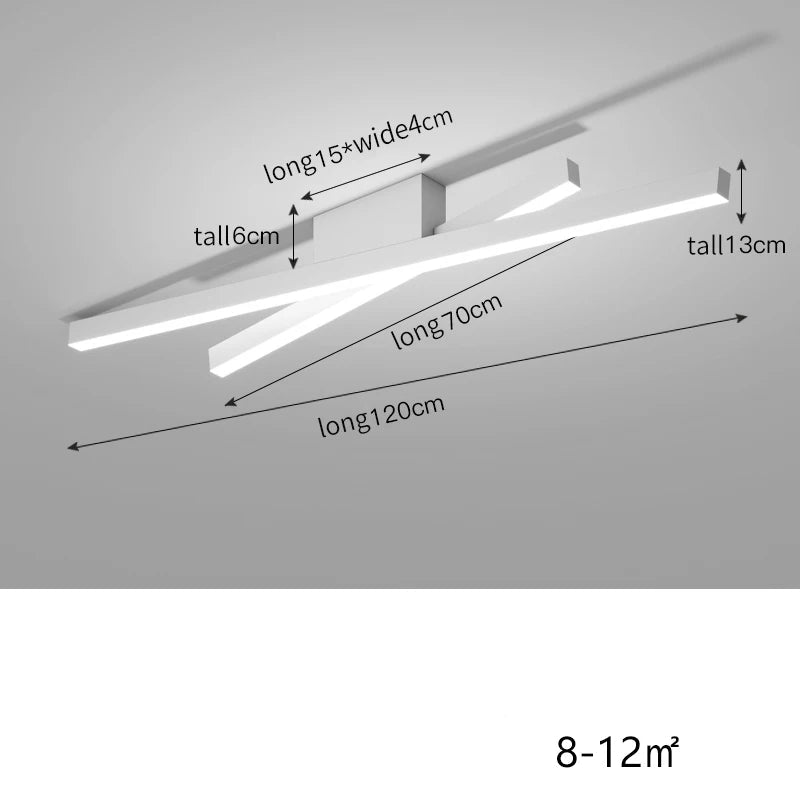 Ceiling light fixture with dimensions and power rating on a gray background