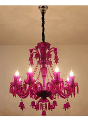 Colored Crystal Tiered Candelabra Chandelier