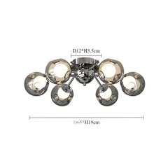 Chrome Sputnik Starburst Chandelier Ceiling Light