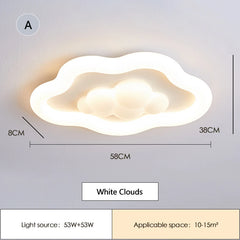 Cloud Shape Flush Mount LED Children's Ceiling Light