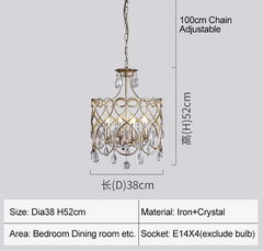 Antique Silver Crystal Chandelier – French Country Semi Flush