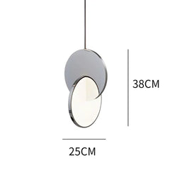 Polished Steel Geometric Pendant Light Fixture Floral Stems Glass