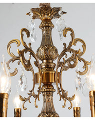 Coppery Multi-Arm Crystal Chandelier