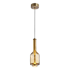 Glass Orb Pendant Light with Brushed Gold Finish