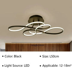 Modern Swirl Flush Mount Ceiling Light with Integrated LED