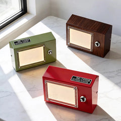 Retro Radio Shape Wall Sconce, Metal Geometric Fixture