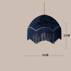 Velvet Tassel Pendant Light with Decorative Fringe