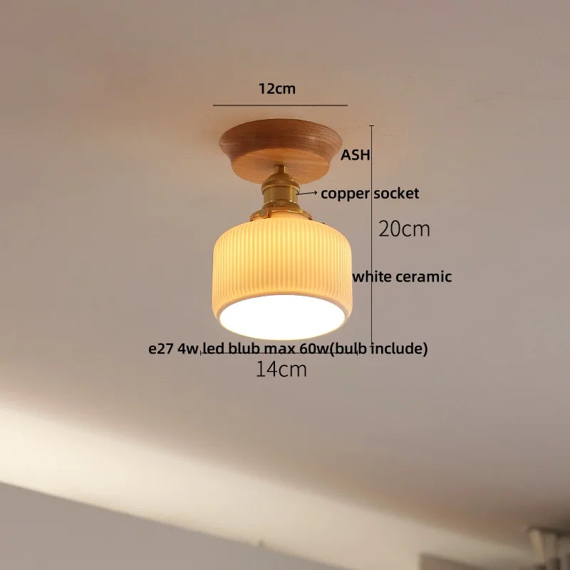 Ceiling light fixture with dimensions labeled on a plain background