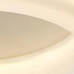 White Flower Ring Semi-Flush Ceiling Light LED