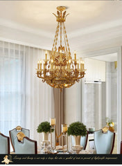 Gold Metal Candelabra Chandelier Eagle Accented Eagles Eagle Motif