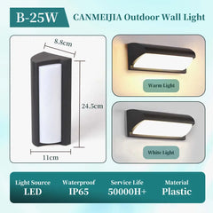 Outdoor Wall Sconce Modern Rectangular LED Light