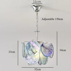 Glass Disc Pendant Light with Polished Chrome Finish