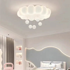 White Cloud Acrylic Pendant Light with Star Accents