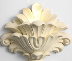 Matte White Resin Floral Wall Sconce Hanging Ceiling Light Fixture