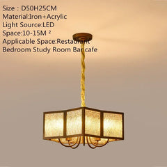 Brushed Gold Floral Pendant Light with Frosted Glass