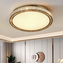 Modern Gold Crystal Oval Chandelier with Integrated LED