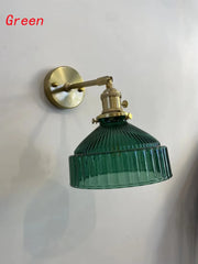 Glass Shade Wall Sconce Brass Finish Hanging Ceiling Light Fixture