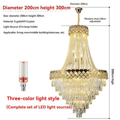 Tiered Crystal Waterfall Chandelier with Gold Finish Metal Frame