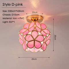 Gold Petal Flush Mount Light with Acrylic Diffuser