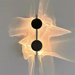 Modern Geometric Disc Wall Sconce with Integrated LED Lighting Effects