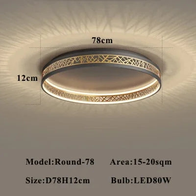 Ceiling light fixture with dimensions and specifications on a neutral background