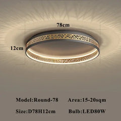 Ceiling light fixture with dimensions and specifications on a neutral background