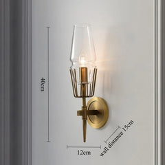 Glass Crystal Clear Glass Wall Sconce Hanging Ceiling Light Fixture