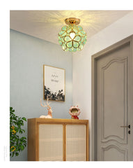 Gold Petal Flush Mount Light with Acrylic Diffuser