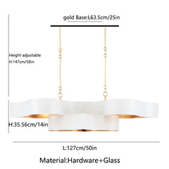 Gold Petal Wave Semi-Flush Mount Ceiling Light Fixture Warm Brass