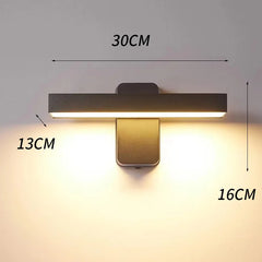 Rotatable LED Wall Sconce with Motion Sensor - Modern Exterior Light