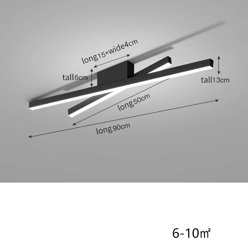 Ceiling light fixture with dimensions and power rating on a gray background
