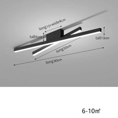 Ceiling light fixture with dimensions and power rating on a gray background