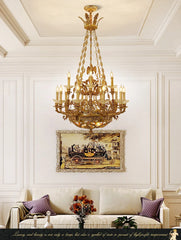 Gold Metal Candelabra Chandelier Eagle Accented Eagles Eagle Motif