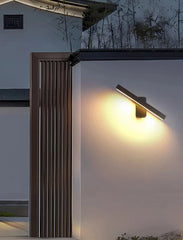 Rotatable LED Wall Sconce with Motion Sensor - Modern Exterior Light
