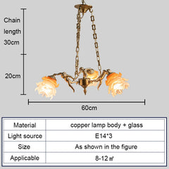 Copper Flower Angel Chandelier