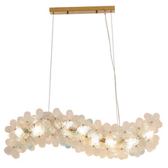 Chandelier with floral design on a white background