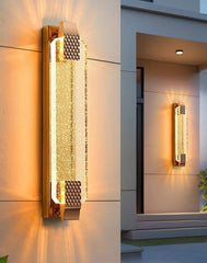 Gold Bubble Crystal Wall Sconce, Modern LED Luminaire