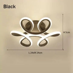 Modern Swirl LED Semi-Flush Mount Ceiling Light Fixture