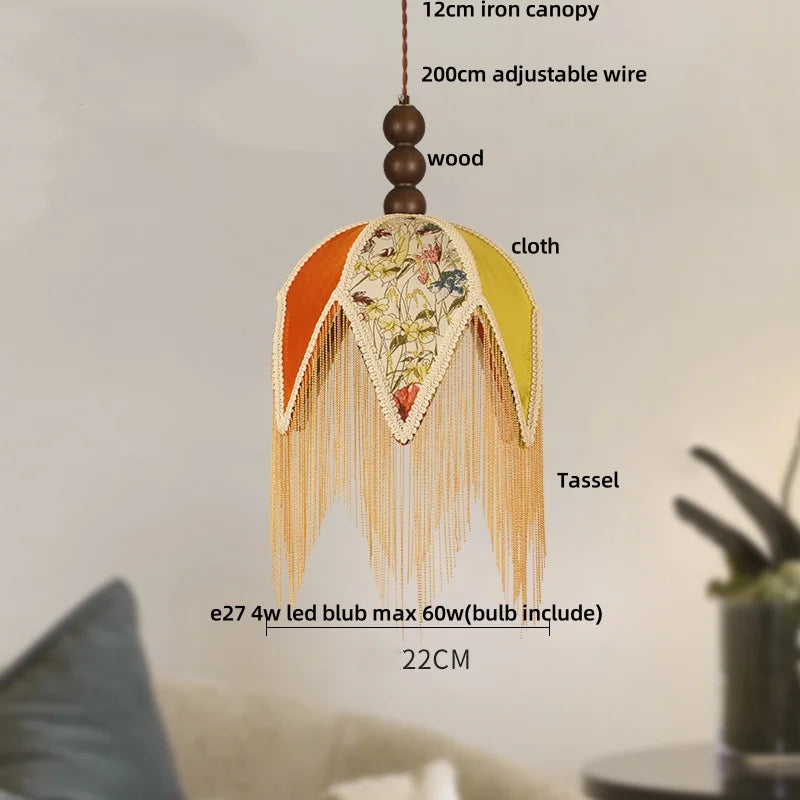 Decorative lamp with labeled parts on a neutral background