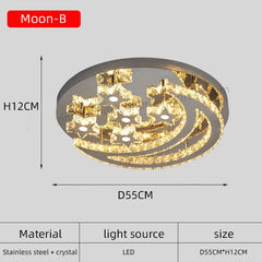 Heart Shaped Crystal Tiered Chandelier Pendant Light