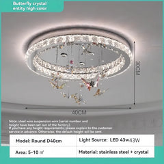 Crystal Ring Chandelier K9 Crystal Cascade Pendant Light
