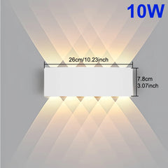 Geometric Up Down LED Wall Sconce Modern Outdoor Light Fixture