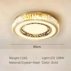 Ceiling light fixture with crystal accents on a neutral background