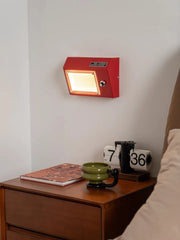 Retro Radio Shape Wall Sconce, Metal Geometric Fixture