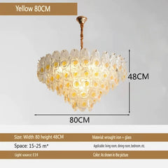 Gold Finish Chandelier with Frosted Glass Shades and Rose Bud Accents